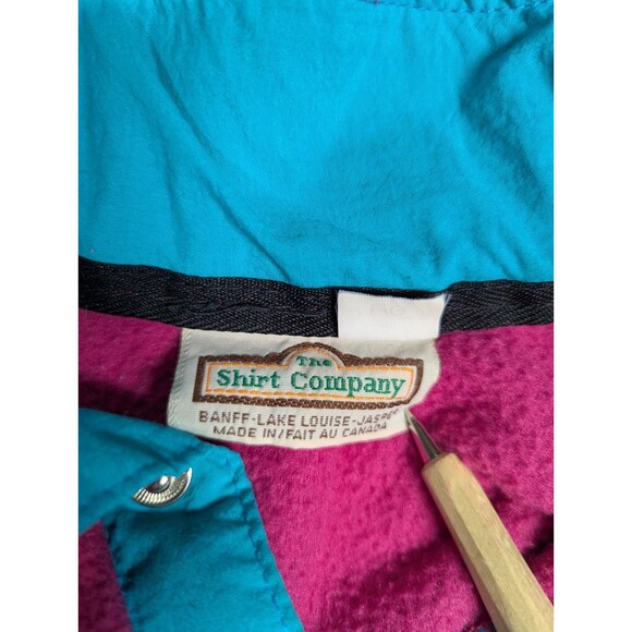 VTG‎ Canada Lake Louise The Shirt Company Fleece Snap Pullover Pink Women's L - Picture 6 of 10